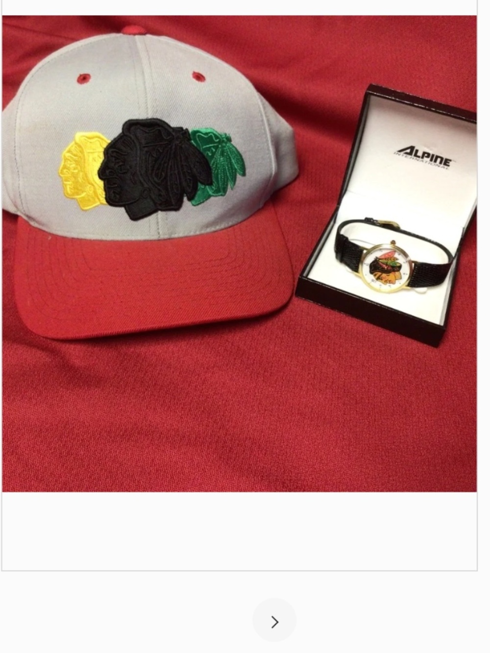 NHL Chicago Blackhawks Hat and watch combination